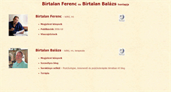 Desktop Screenshot of birtalan.hu